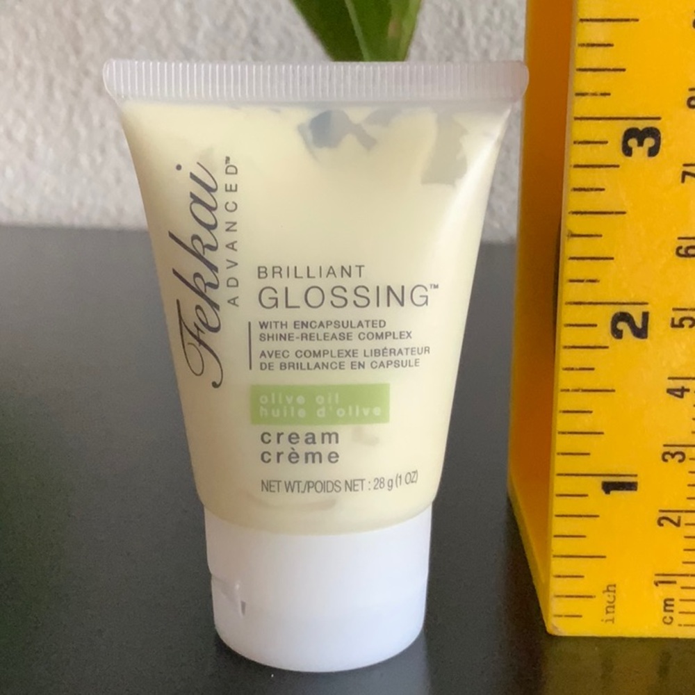 Fekkai Advanced Brilliant Glossing with Olive Oil Hair Cream.